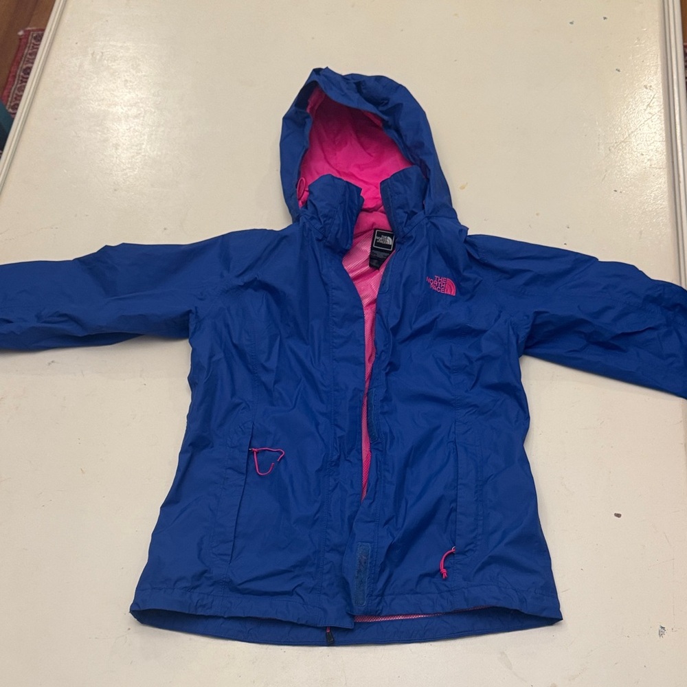 The North Face Raincoat in Blue and Pink